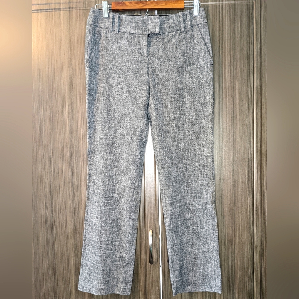 The Limited Drew Fit Charcoal Black and White Striated Pants, 0